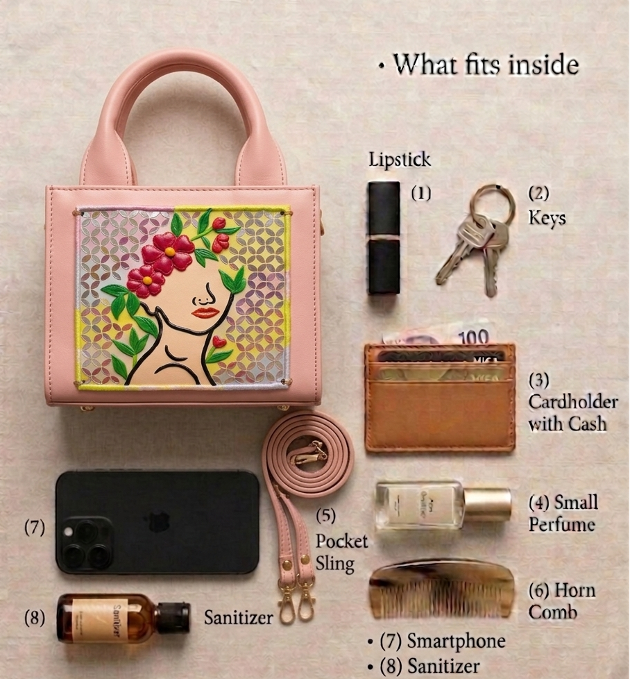 Petals & Power Lippan Art Handbag/Sling