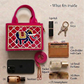 Elephant Handcrafted Lippan Art Handbag/ Sling