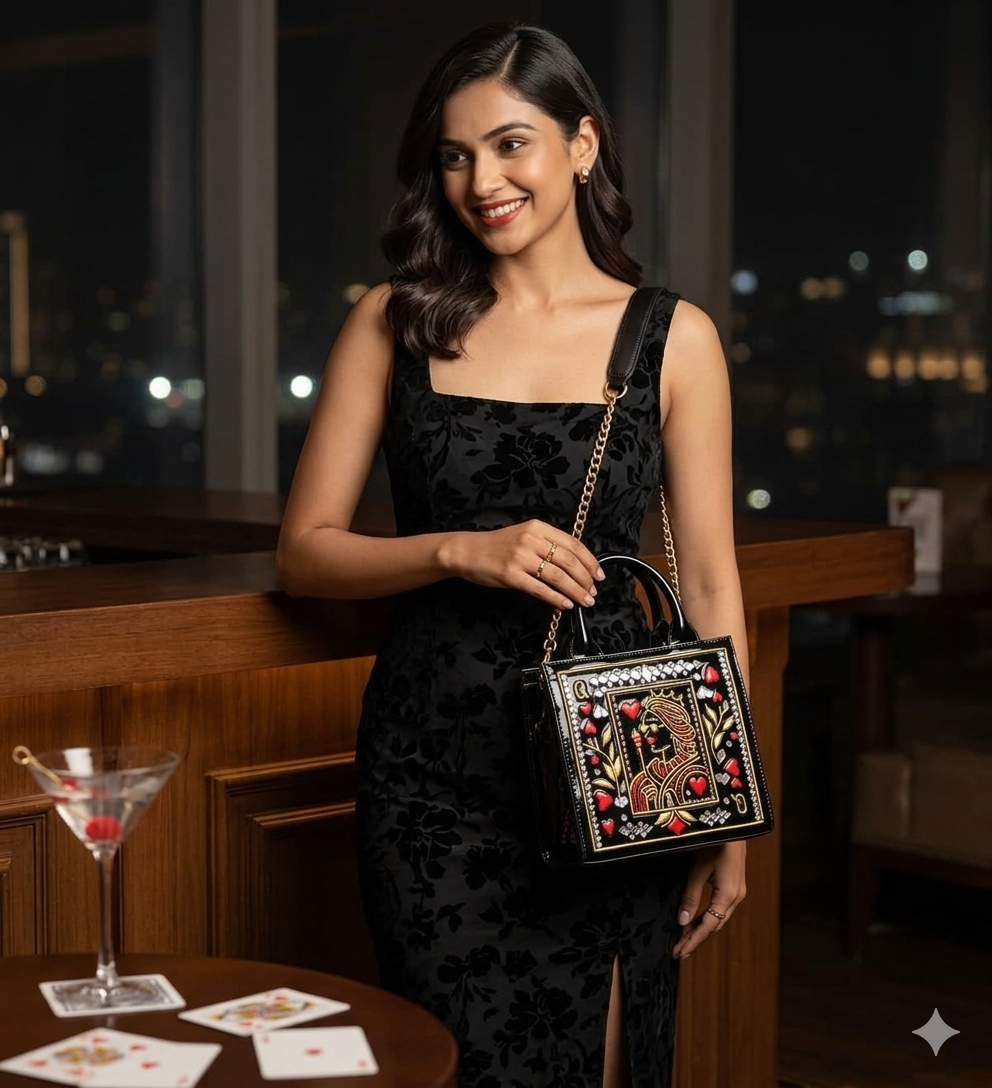 Queen of Hearts Lippan Art Handbag/Sling