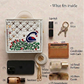 Majestic Peacock Lippan Art Handcrafted Square Box Bag