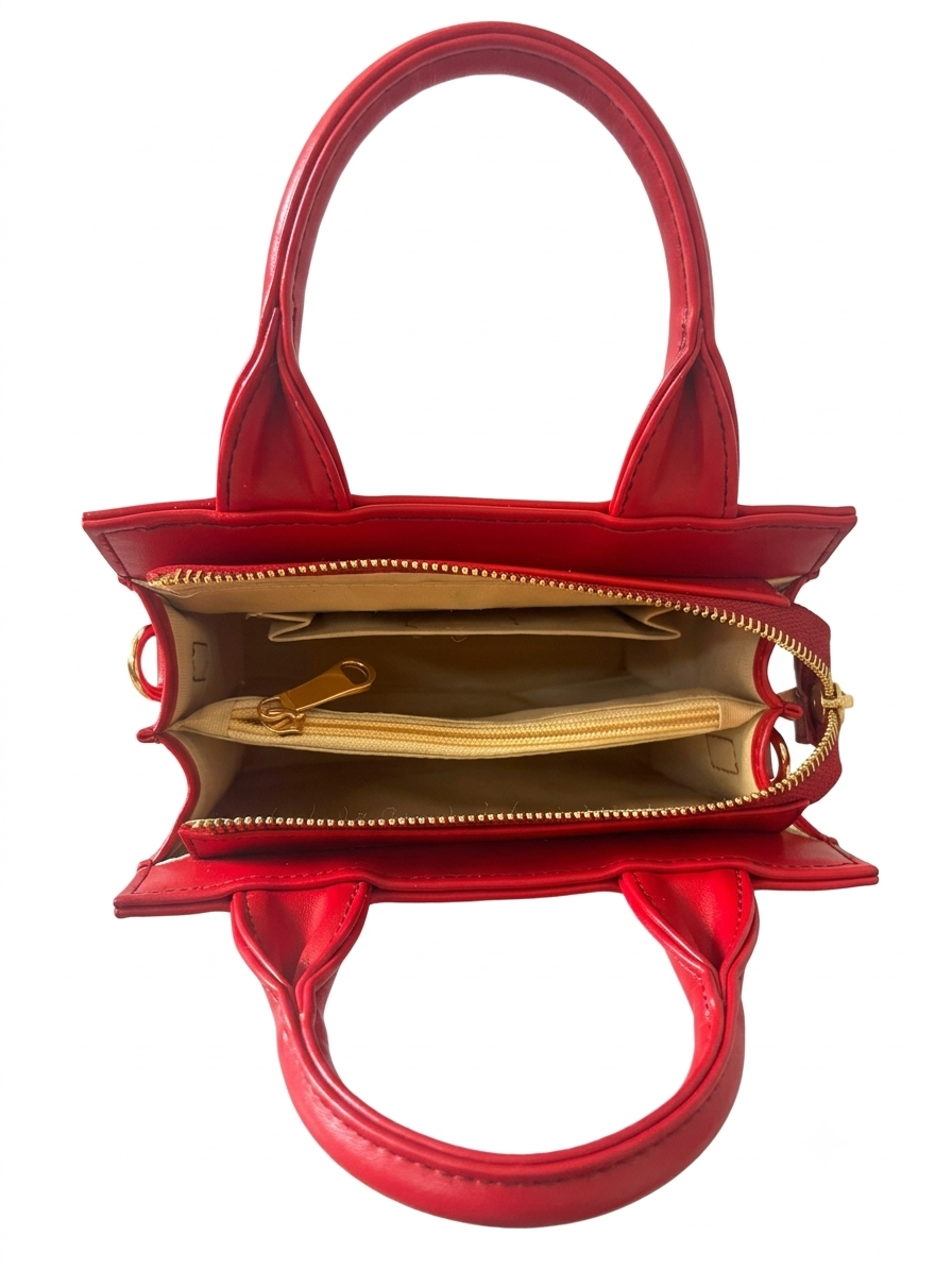 New Leaf Red Handbag / Sling – Plain Handcrafted Bag