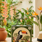 Toucans Bird Handcrafted Lippan Art Box Bag