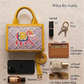 Pastel Elephant Lippan Art Handcrafted Handbag / Sling