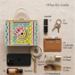 Pastel Lotus Rectangle Lippan Art Box Bag