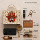 Hamsa Square Lippan Art Handcrafted Box Bag