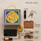 Floral Lippan Art Handcrafted Square Box Bag
