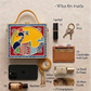 Peacock Heritage Lippan Art Handcrafted Square Box Bag