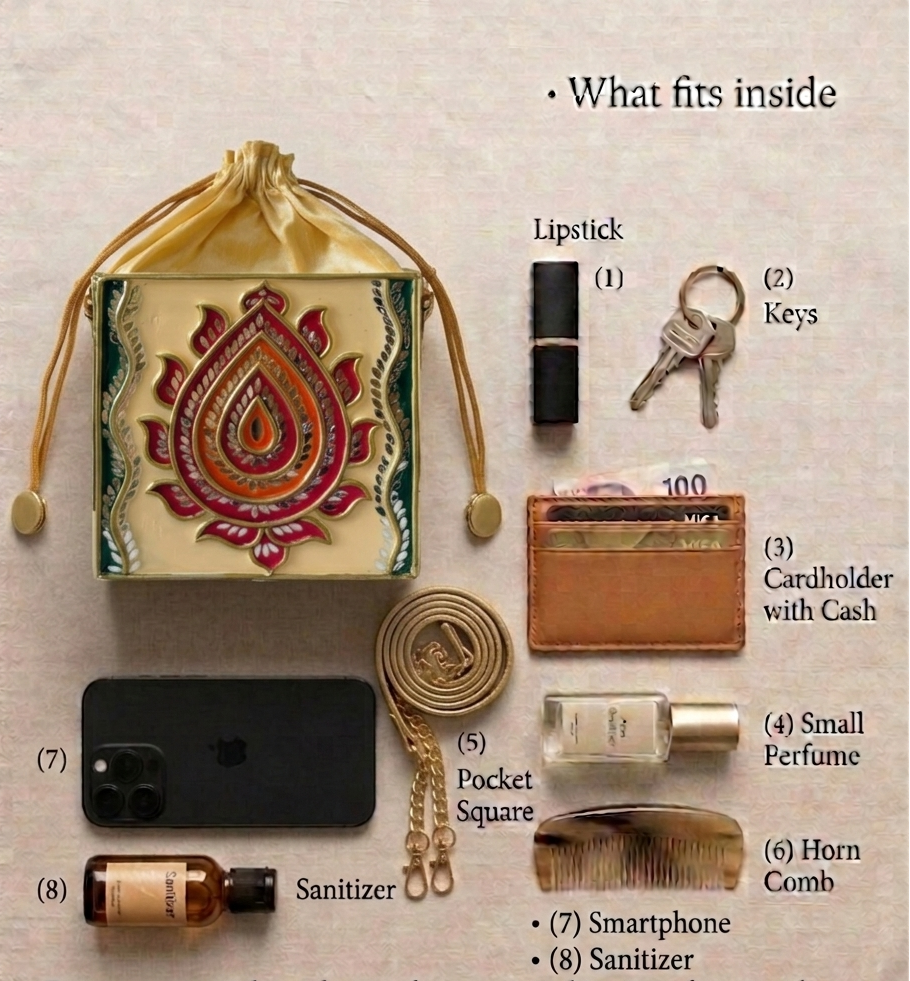 Noor-e Khaas Lippan Art Medium Potli Sling