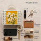 Daisies Lippan Art Handcrafted Rectangle Box Bag