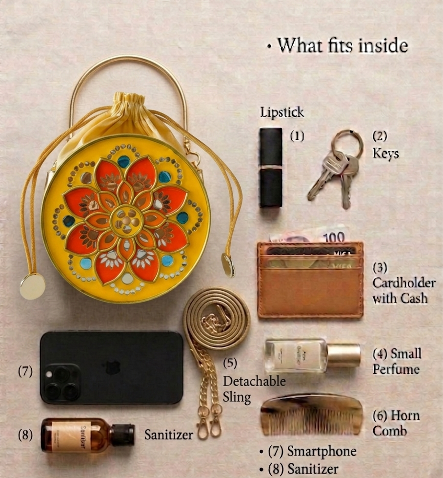 Mini Festive Lippan Art Potli Sling