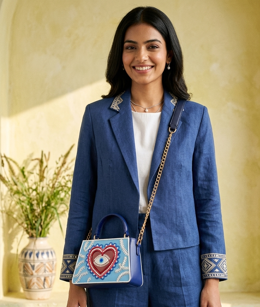 Heart Trapezium Potli with Sling