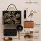 Gold Charm Lippan Art Handcrafted Rectangle Box Bag