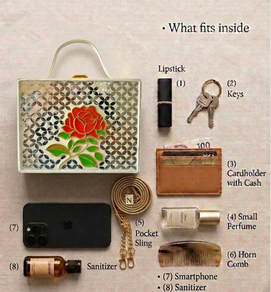 Rose Lippan Art Handcrafted Box Bag