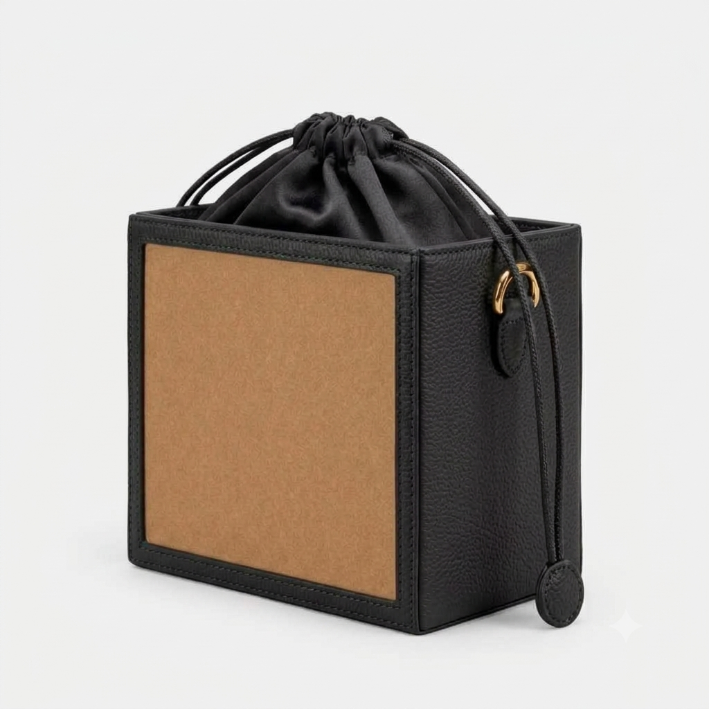 New Leaf  Black  Square Potli Sling – Plain Handcrafted Bag