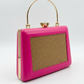 Pink Trapezium Clutch Sling – Plain Handcrafted Bag