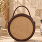 New Leaf Brown Circle Handbag / Sling – Plain Handcrafted Bag