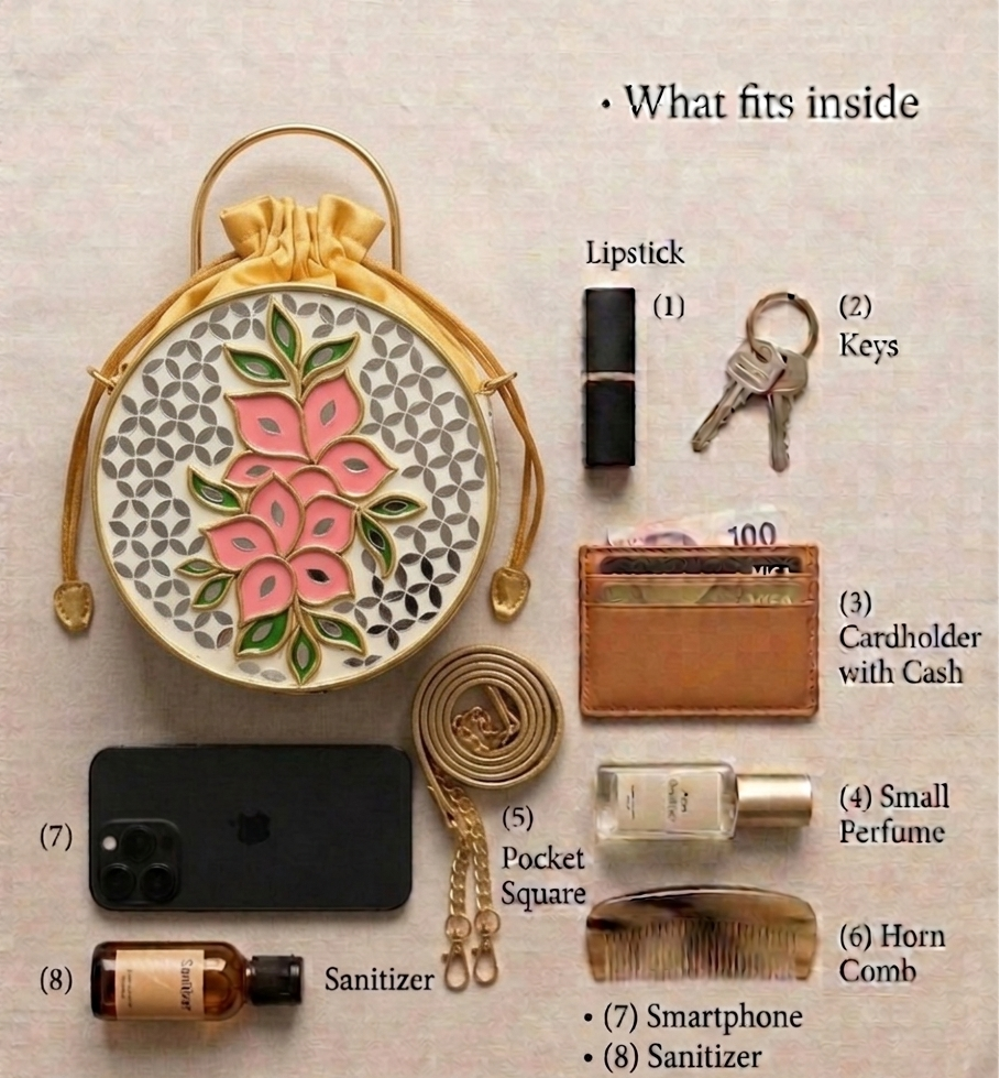 Gulzaar Lippan Art Medium Potli Sling
