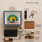 Peacock Charm Square Box Lippan Art Bag