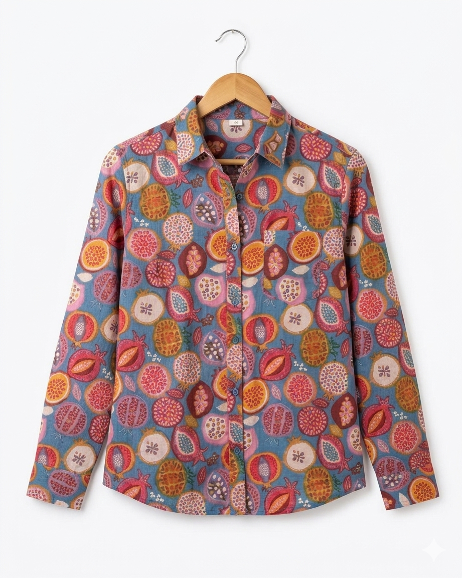 Blue Anar Full Sleeves Unisex Shirt