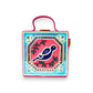 Mini Bird Lippan Art Handcrafted Square Box Bag