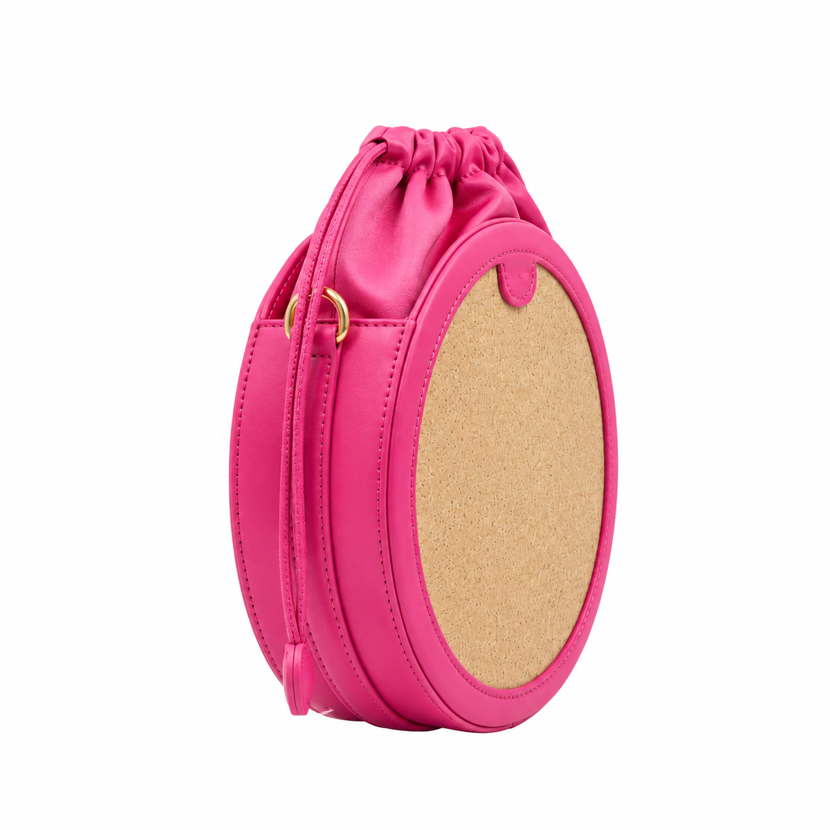 New Leaf Pink Circle Potli Sling – Plain Handcrafted Bag