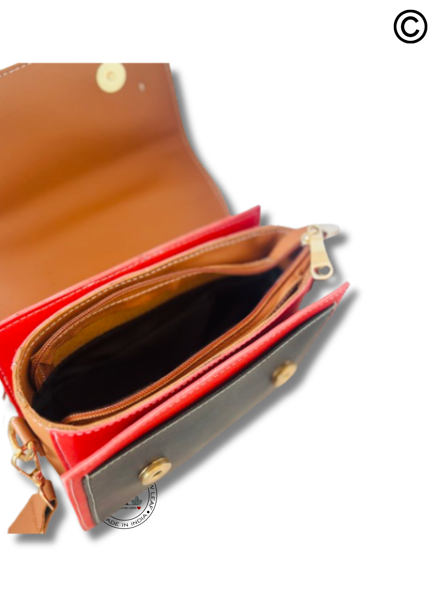 The Rustic Chic Mini Colour Block Handcrafted Hand Bag/Sling