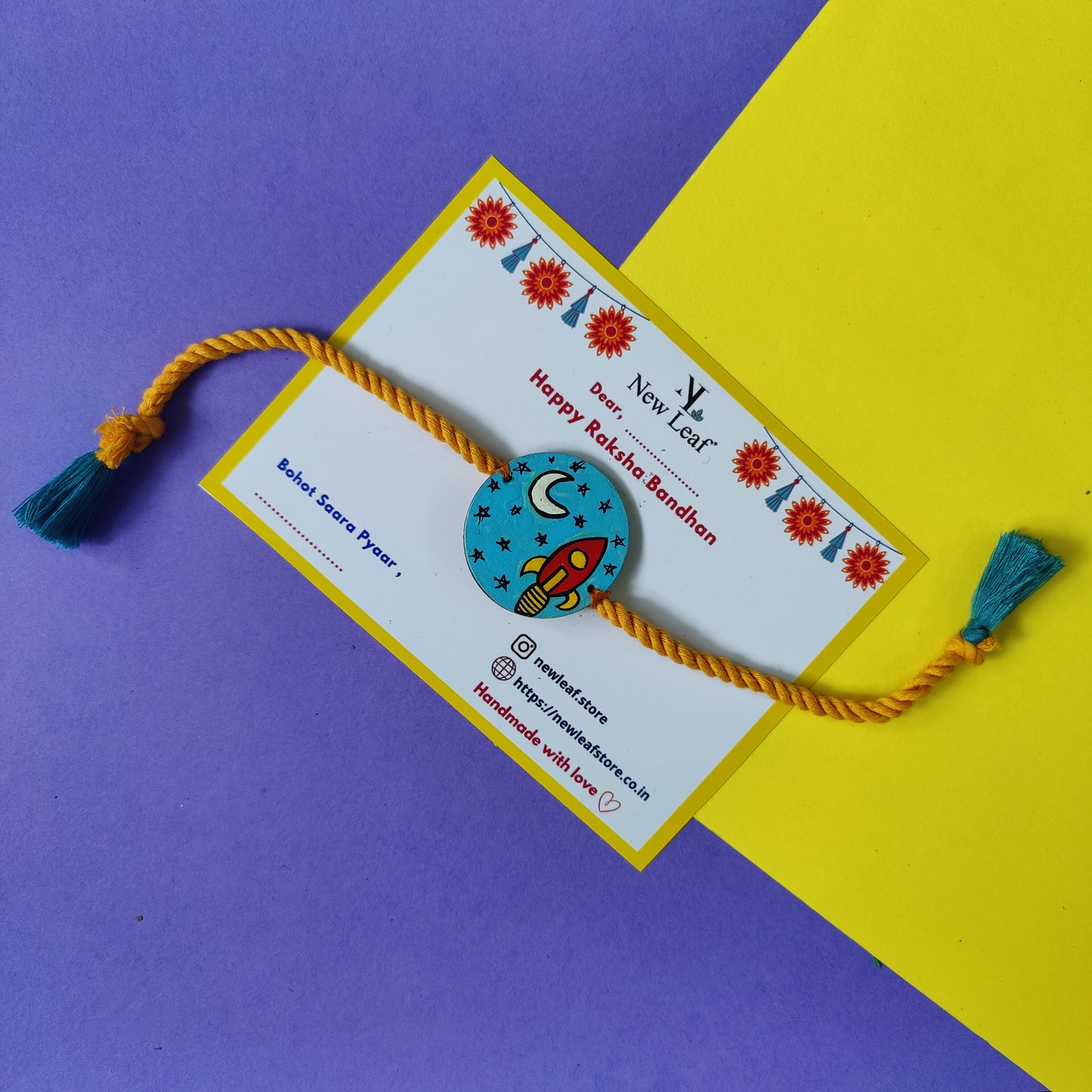 Space Hand painted Rakhi
