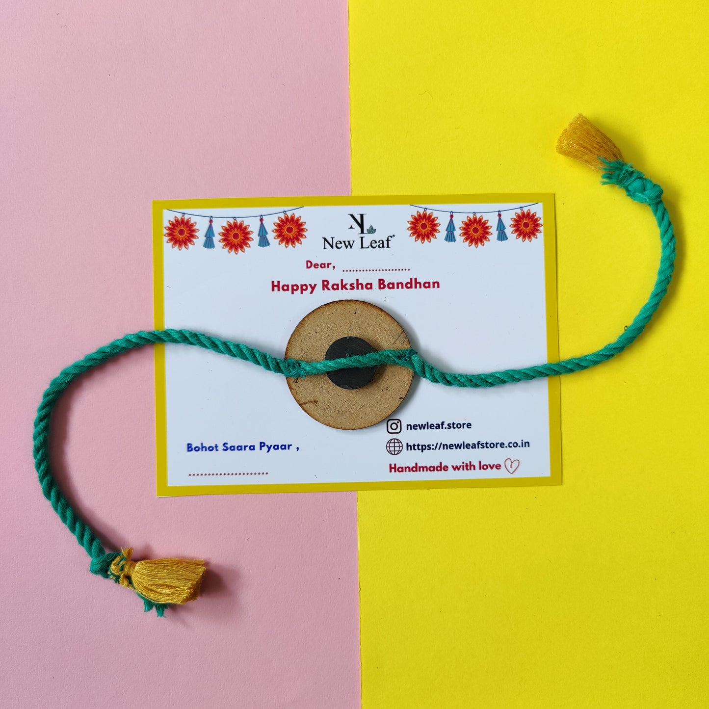 Hamsa Hand painted Rakhi