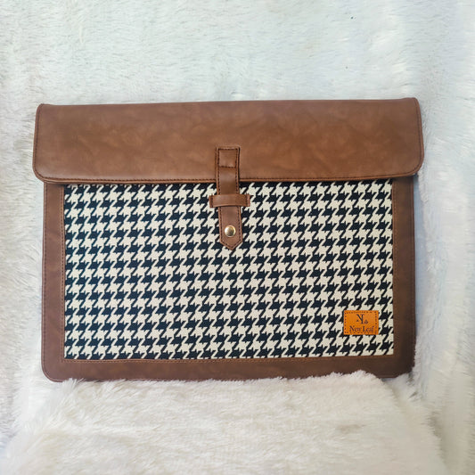 Quirky Handcrafted Laptop Bag with Belt