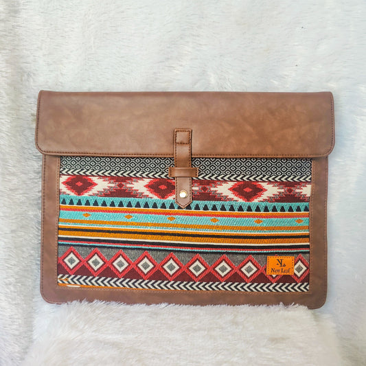 Quirky Handcrafted Laptop Bag with Belt