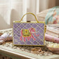 Pastel Elephant Rectangle Lippan Art Box Bag