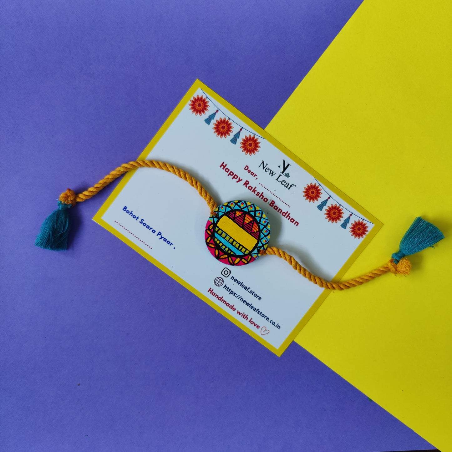 Customised Name Hand Painted  Rakhi