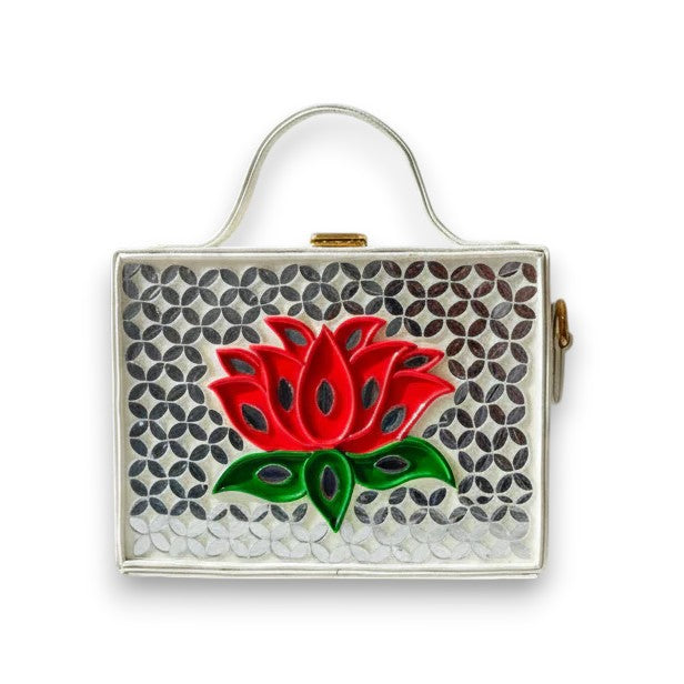 Lotus Lippan Art Handcrafted Rectangle Box Bag