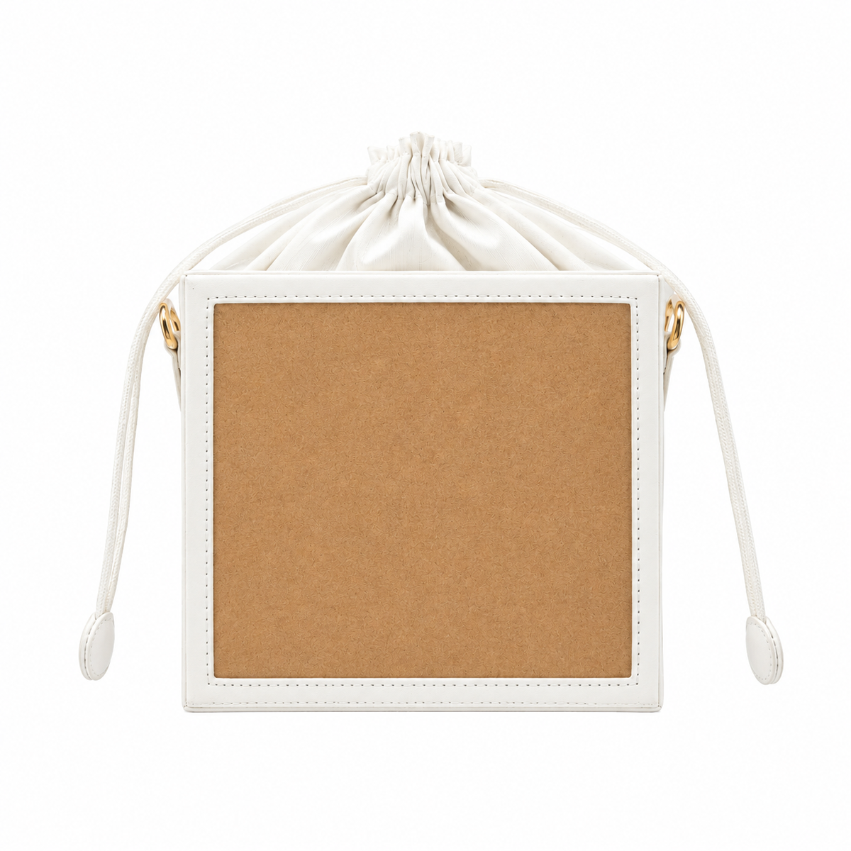 New Leaf White Square Potli Sling – Plain Handcrafted Bag