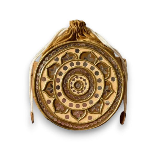 Mocha Mousse Circle Medium Lippan Art Potli Sling