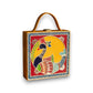 Peacock Lippan Art Handcrafted Square Box Bag