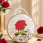Rose Lippan Art Handcrafted Circle Box Bag with Zipper Handbag / Sling