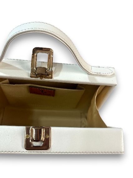 Pastel Lotus Rectangle Lippan Art Box Bag