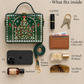 Christmas Tree Charm Handcrafted Lippan Art Box Bag