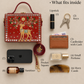 Rudolph Reindeer Handcrafted Lippan Art Box Bag