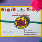 Lotus Handpainted Set of Raki & Lumba Rakhi