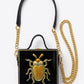 Mini Bettle Lippan Art Handcrafted Square Box Bag