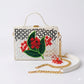 Wildflower Lippan Art Handcrafted Rectangle Box Bag