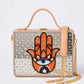 Hamsa Lippan Art Handcrafted Rectangle Box Bag
