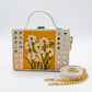 Daisies Lippan Art Handcrafted Rectangle Box Bag