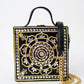 Mini Glamour Lippan Art Black Handcrafted Box Bag