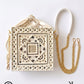 White Mandala Lippan Art Handcrafted Regular  Potli Sling Bag