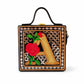 Monogram Mini Stylish  Lippan Art Handcrafted Box Sling Bag ( Fits in Flip Phone only )
