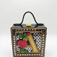 Monogram Mini Stylish  Lippan Art Handcrafted Box Sling Bag ( Fits in Flip Phone only )