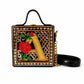 Monogram Mini Stylish  Lippan Art Handcrafted Box Sling Bag ( Fits in Flip Phone only )
